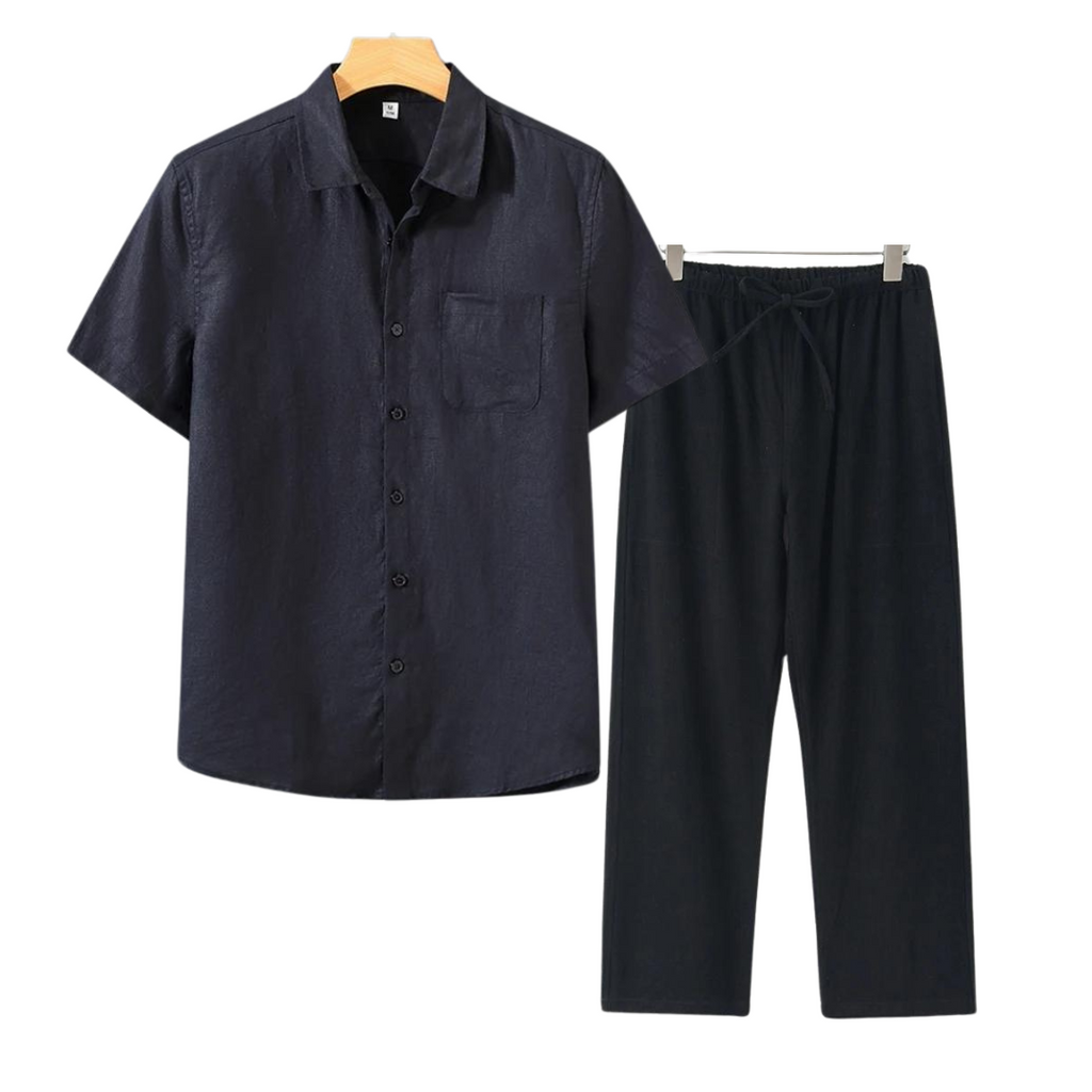 Ensemble Avec Chemise Et Pantalon Droit Pour Hommes | Idéal Pour L’Été