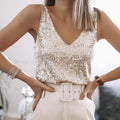 Haut à Sequins avec Ornements Intégraux pour Femme | Idéal pour les Soirées