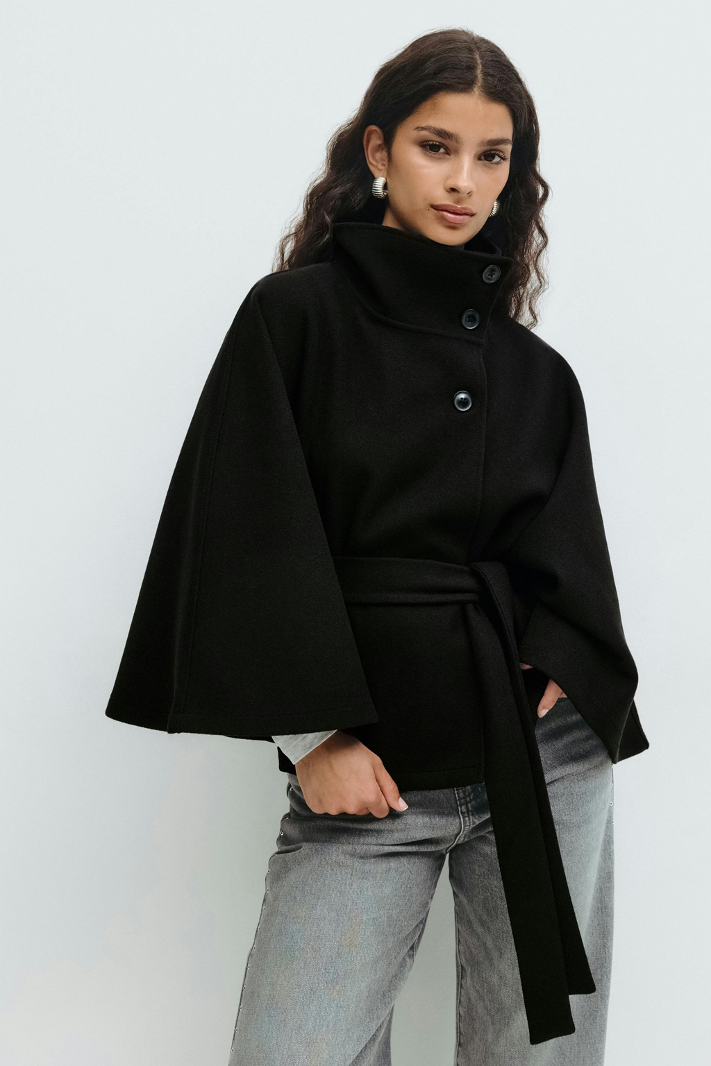 Veste Cape Ceinturée Avec Manches Cape Pour Femmes | Idéale Pour Un Usage Quotidien