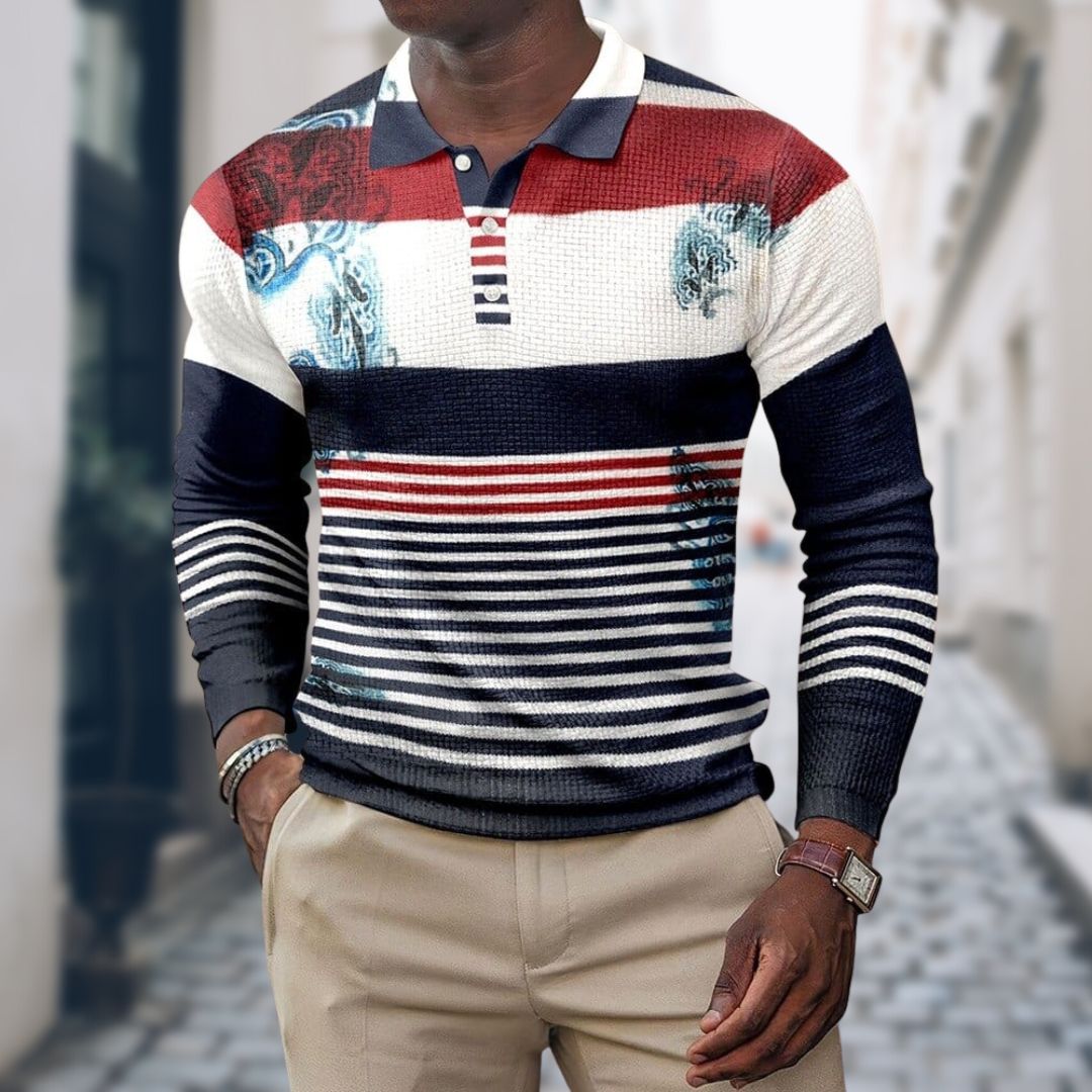 Chemise À Rayures Slim Fit Avec Manches Longues Pour Homme | Idéal Pour Usage Quotidien