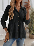Chemise À Manches Longues Avec Fermeture Boutonnée Pour Femmes | Idéal Pour Travail Et Usage Quotidien