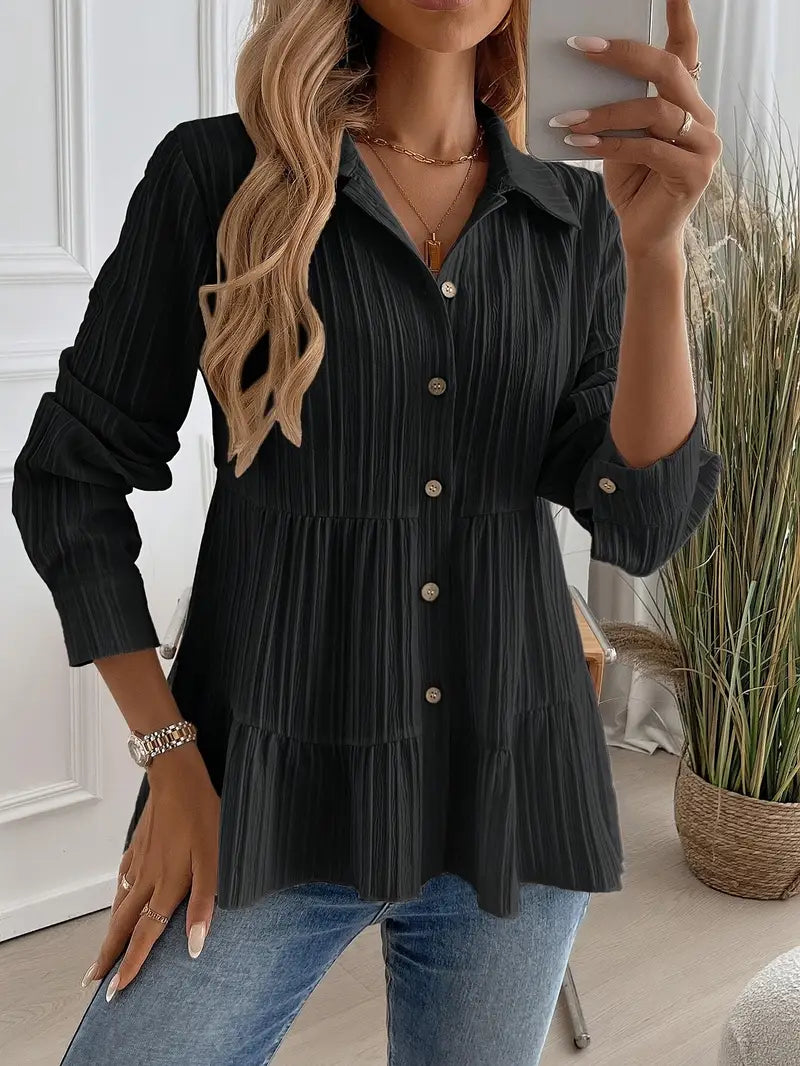 Chemise À Manches Longues Avec Fermeture Boutonnée Pour Femmes | Idéal Pour Travail Et Usage Quotidien