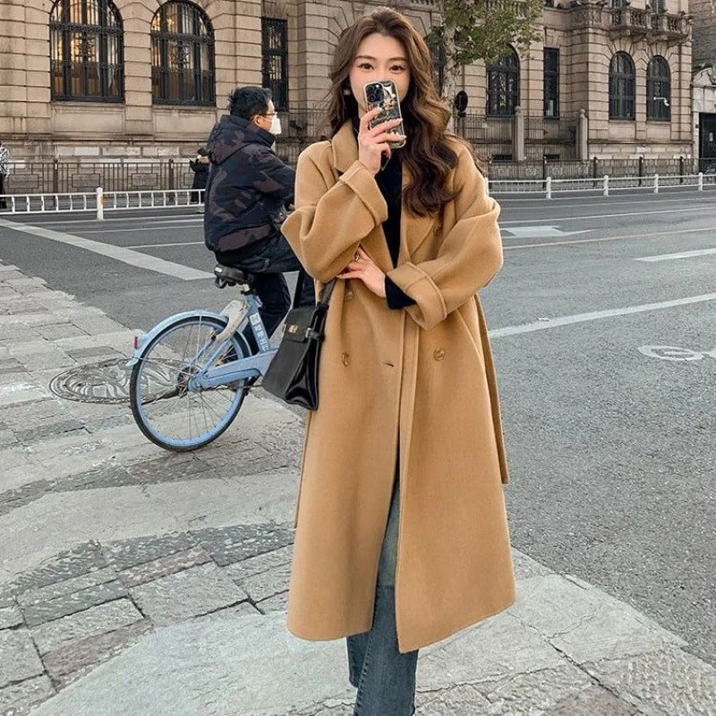 Manteau d’Hiver Coupe Ample avec Col Cranté pour Femmes | Idéal pour Saison Froide
