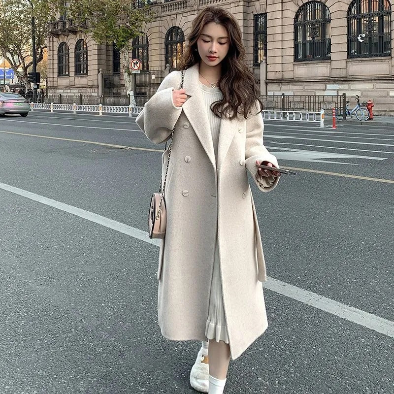 Manteau d’Hiver Coupe Ample avec Col Cranté pour Femmes | Idéal pour Saison Froide