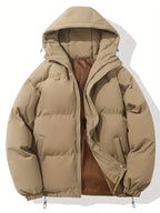 Manteau Matelassé à Capuche pour Homme avec Fermeture Éclair | Idéal pour l’Automne et l’Hiver