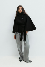 Veste Cape Ceinturée Avec Manches Cape Pour Femmes | Idéale Pour Un Usage Quotidien