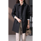 Trench Coat Mi-Long Avec Coupe Décontractée Pour Femmes | Idéal Pour Le Printemps Et L’Automne