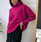 Pull à Col Roulé avec Coupe Ample pour Femme | Idéal pour Usage Quotidien
