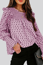 Blouse Imprimée à Manches Bouffantes pour Femme | Idéale Pour Un Usage Quotidien