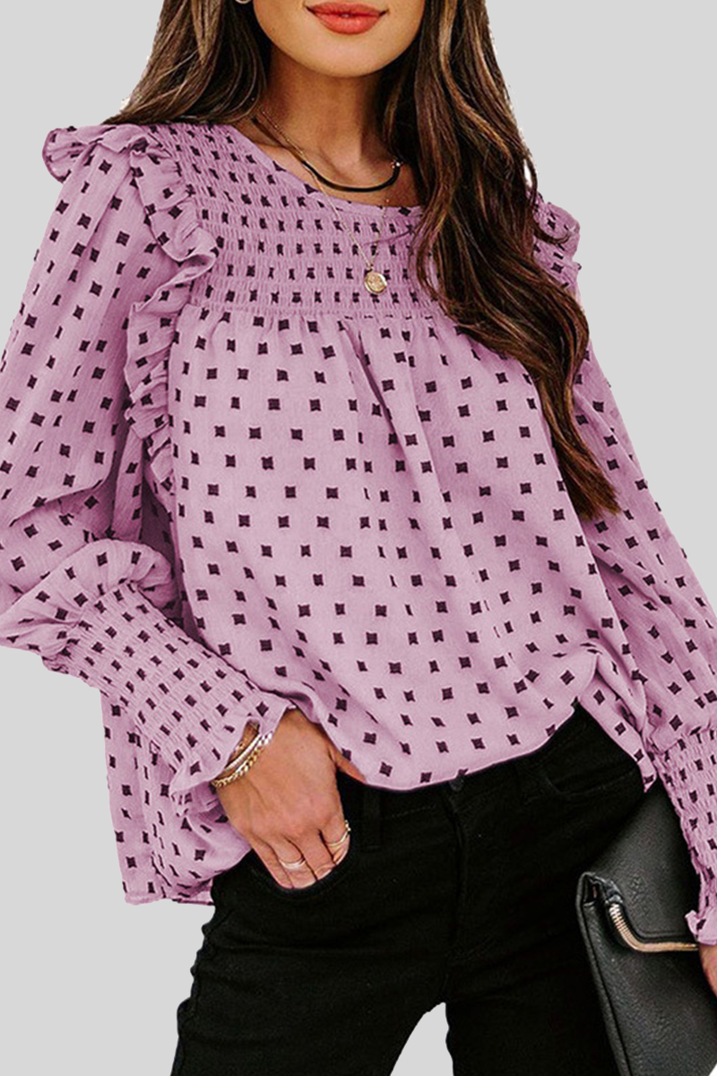 Blouse Imprimée à Manches Bouffantes pour Femme | Idéale Pour Un Usage Quotidien