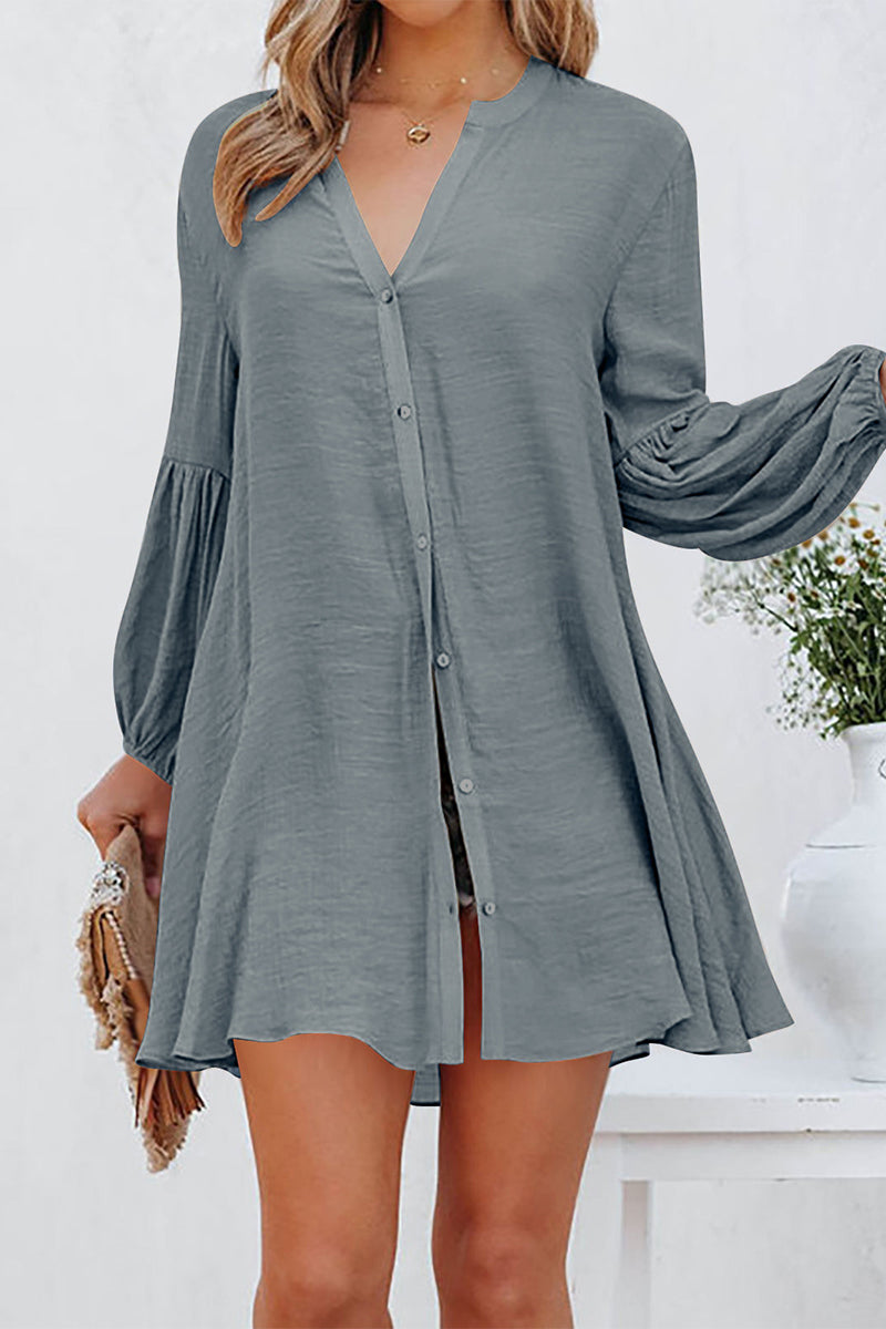 Blouse À Col En V Et Manches Longues Pour Femme | Idéal Pour Le Quotidien Et Les Occasions