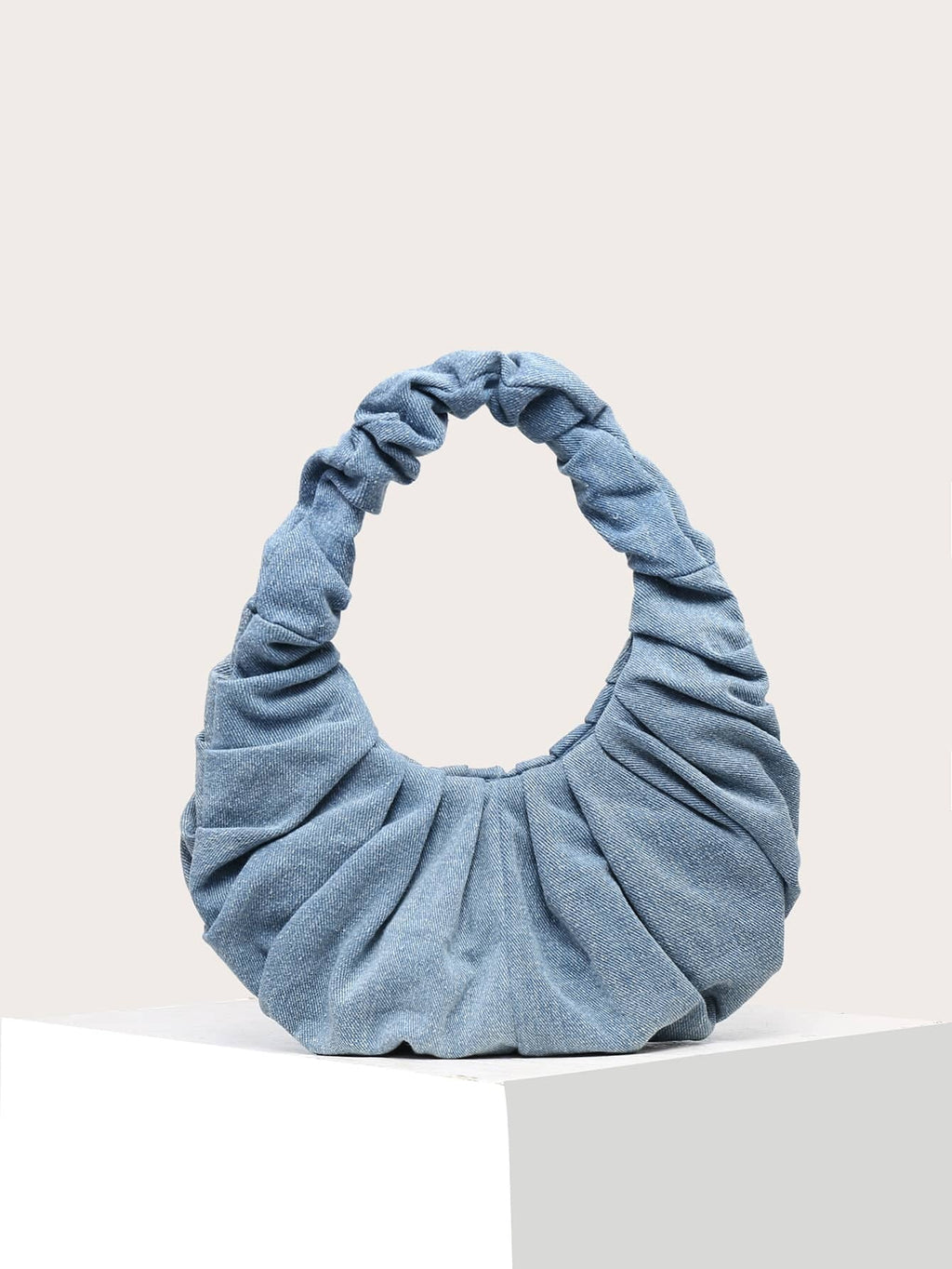 Sac À Épaule En Denim Avec Forme Arrondie Pour Femme | Idéal Pour Usage Quotidien Et Sorties