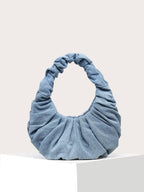 Sac À Épaule En Denim Avec Forme Arrondie Pour Femme | Idéal Pour Usage Quotidien Et Sorties