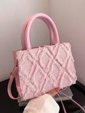 Sac De Soirée En PU Avec Motif Diamant Pour Femme | Idéal Pour Événements Et Sorties