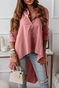 Blouse Longue Asymétrique à Manches Longues pour Femme | Idéale Pour Un Usage Quotidien