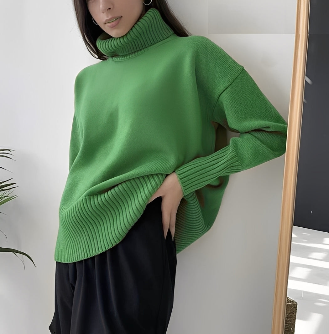 Pull à Col Roulé avec Coupe Ample pour Femme | Idéal pour Usage Quotidien
