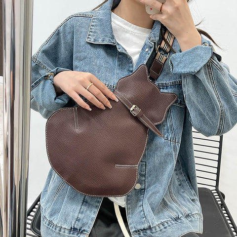 Sac Bandoulière Forme Chat Avec Bandoulière Ajustable | Idéal Pour Usage Quotidien
