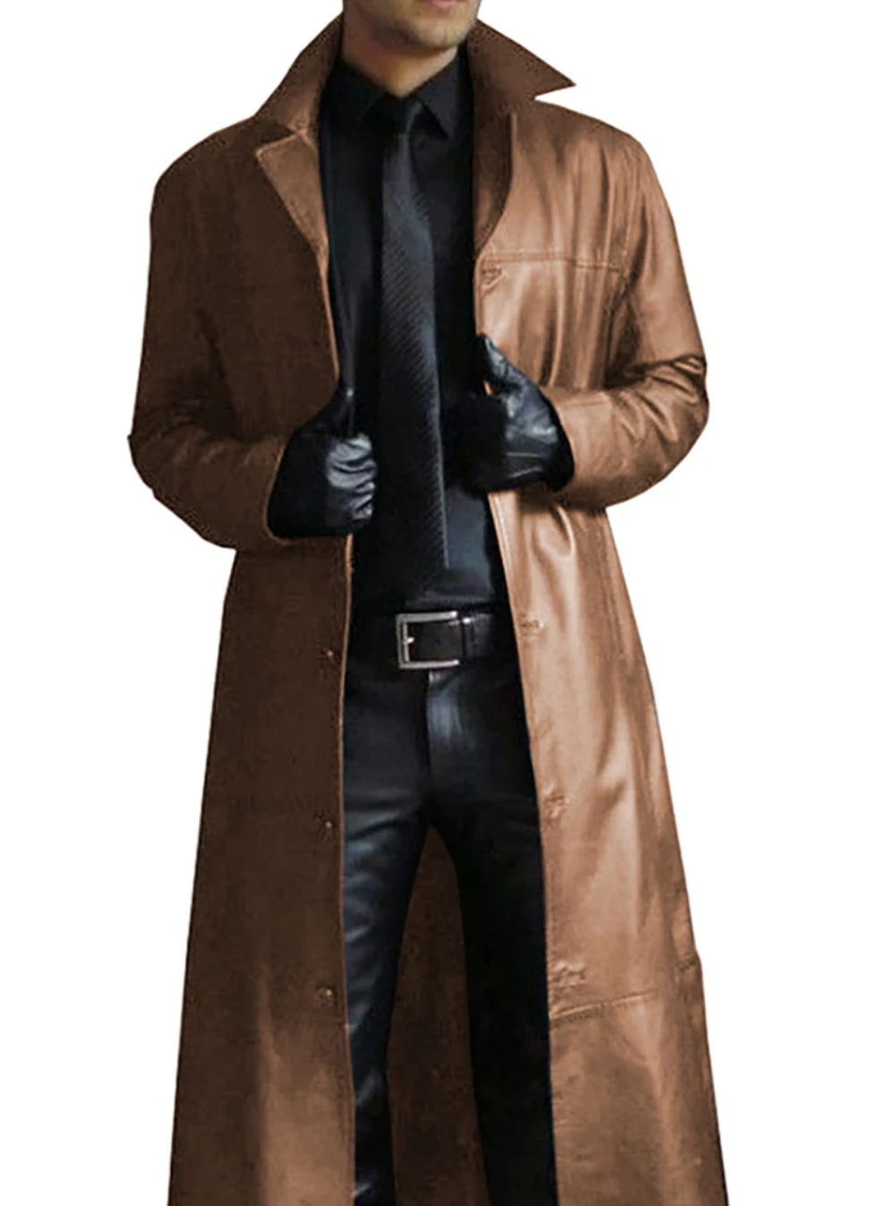 Manteau Long avec Revers Classiques pour Homme | Idéal pour un Usage Quotidien