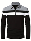 Polo À Manches Longues Avec Fermeture Zippée Pour Homme | Idéal Pour Un Usage Quotidien