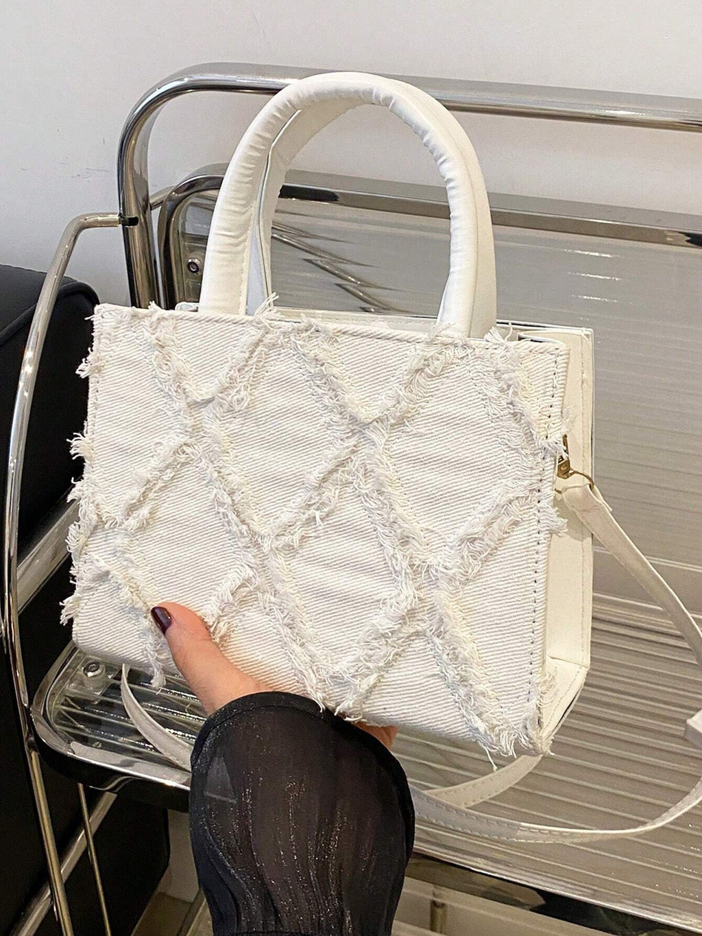 Sac De Soirée En PU Avec Motif Diamant Pour Femme | Idéal Pour Événements Et Sorties