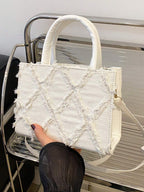 Sac De Soirée En PU Avec Motif Diamant Pour Femme | Idéal Pour Événements Et Sorties