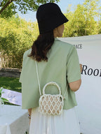 Sac À Main Vintage Avec Design En Perles Pour Femme | Idéal Pour Événements Et Saison Estivale