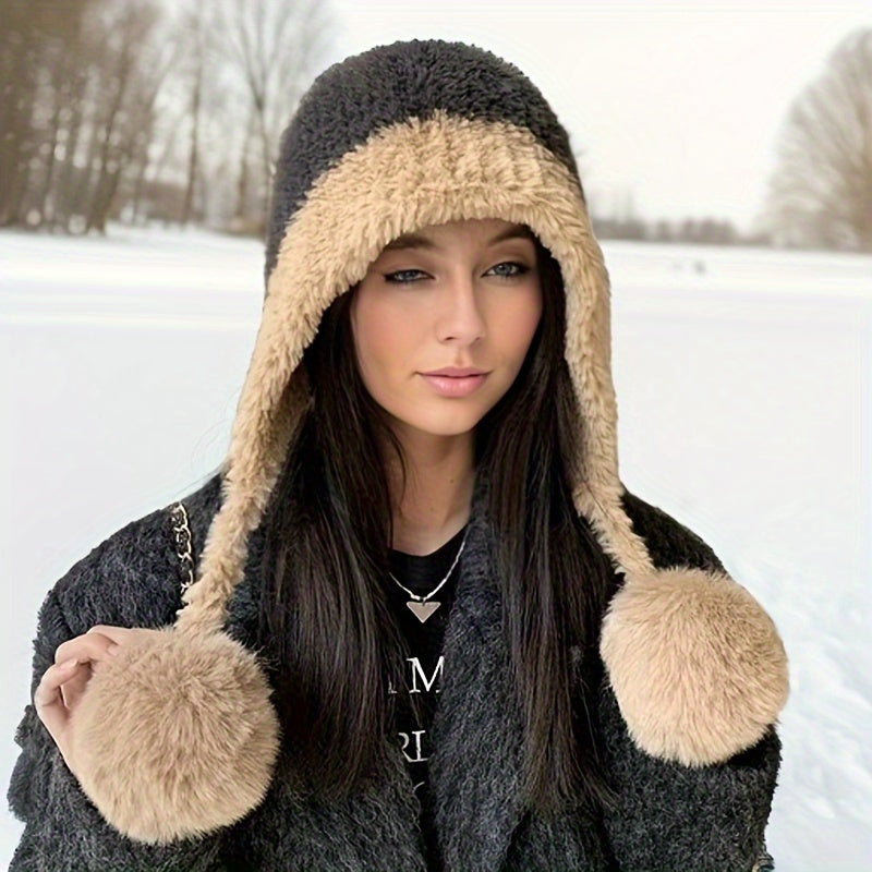 Bonnet d’Hiver avec Oreillettes Ajustables pour Adulte | Idéal pour les Activités Extérieures