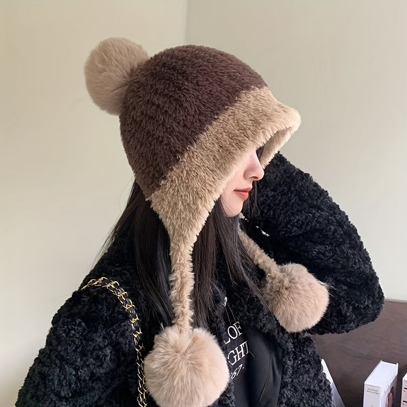 Bonnet d’Hiver avec Oreillettes Ajustables pour Adulte | Idéal pour les Activités Extérieures