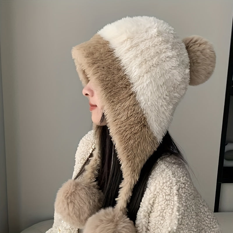 Bonnet d’Hiver avec Oreillettes Ajustables pour Adulte | Idéal pour les Activités Extérieures