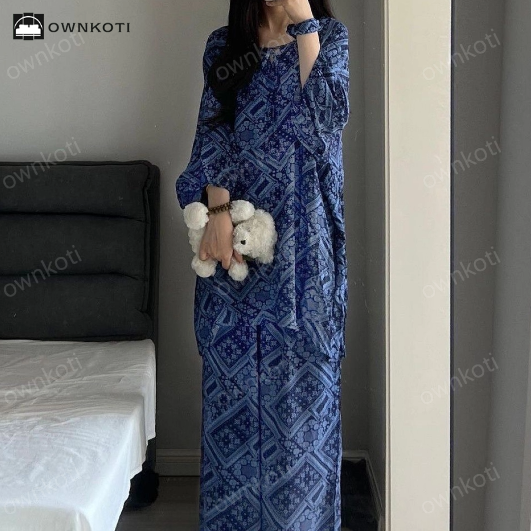 Ensemble Pyjama à Motifs pour Adulte avec Coupe Ample | Idéal pour la Maison et le Sommeil