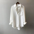 Chemise à Manches Longues avec Poche Frontale pour Femme | Idéale pour un Usage Quotidien