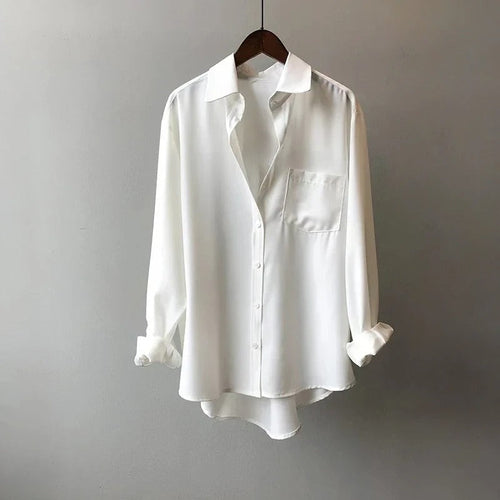 Chemise à Manches Longues avec Poche Frontale pour Femme | Idéale pour un Usage Quotidien
