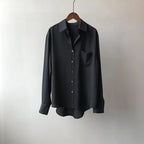 Chemise à Manches Longues avec Poche Frontale pour Femme | Idéale pour un Usage Quotidien
