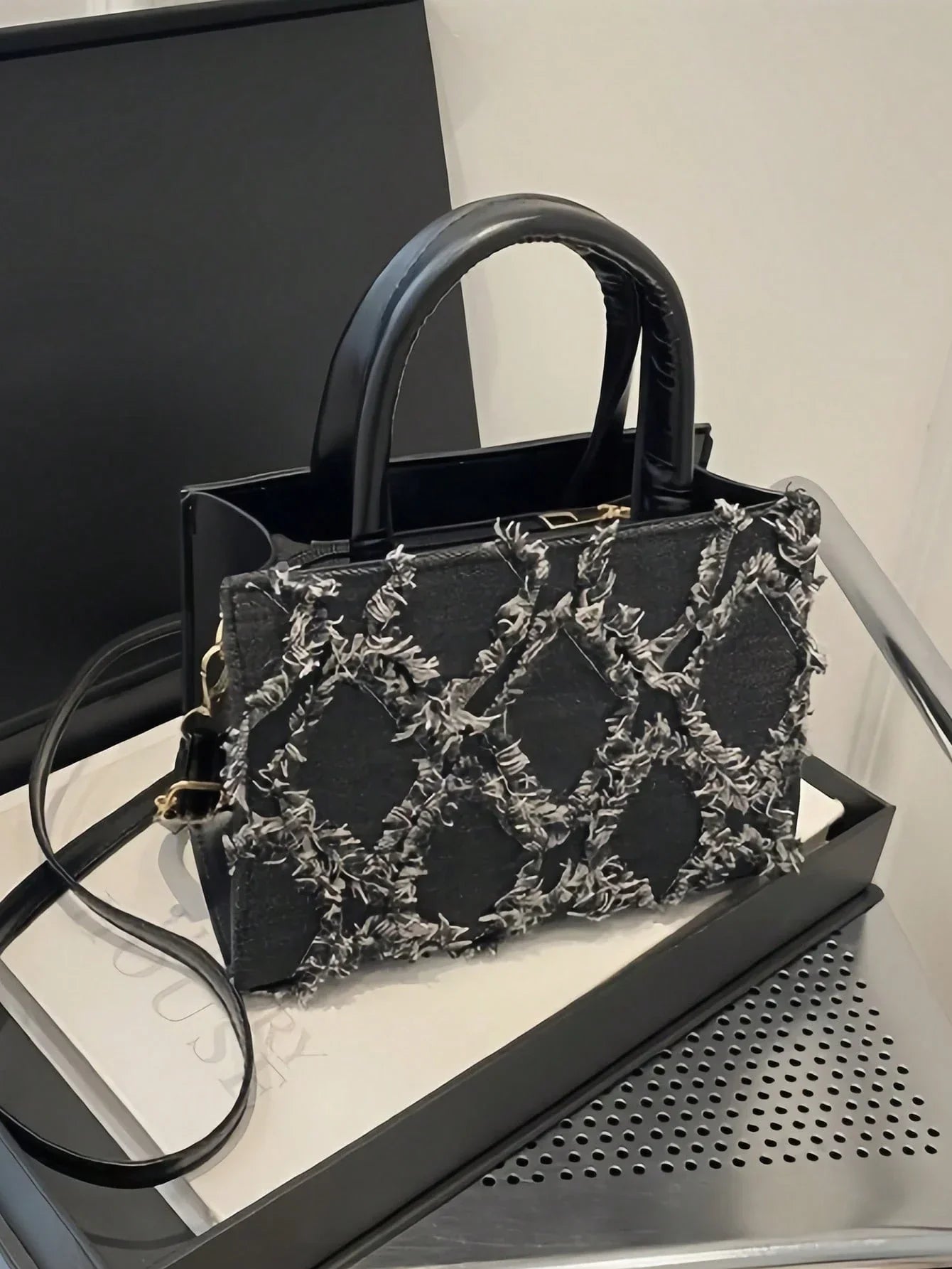 Sac De Soirée En PU Avec Motif Diamant Pour Femme | Idéal Pour Événements Et Sorties
