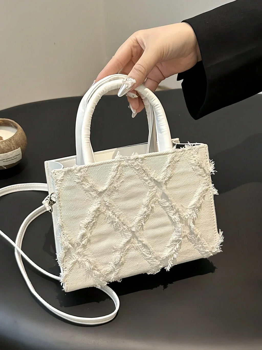 Sac De Soirée En PU Avec Motif Diamant Pour Femme | Idéal Pour Événements Et Sorties