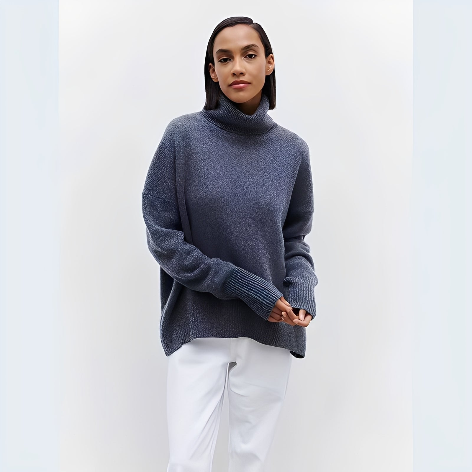 Pull à Col Roulé avec Coupe Ample pour Femme | Idéal pour Usage Quotidien