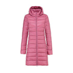 Manteau Long Légèrment Matelassé avec Capuche Amovible pour Femme | Idéal pour l’Hiver