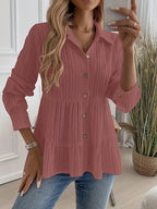 Chemise À Manches Longues Avec Fermeture Boutonnée Pour Femmes | Idéal Pour Travail Et Usage Quotidien