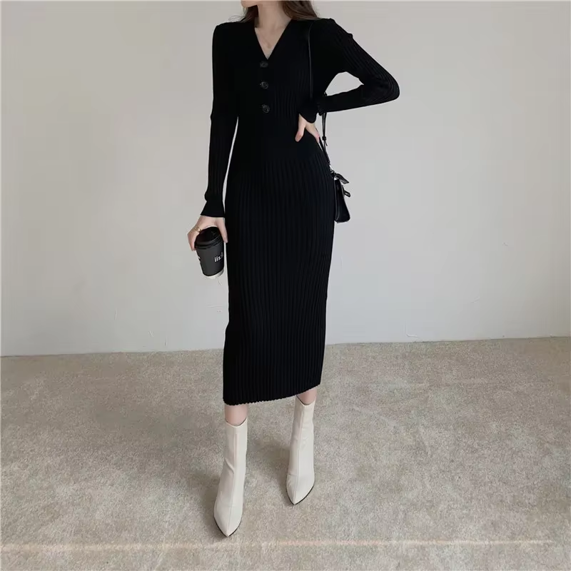 Robe Ajustée Avec Boutons Pour Femme | Idéale Pour Le Quotidien Et Les Sorties