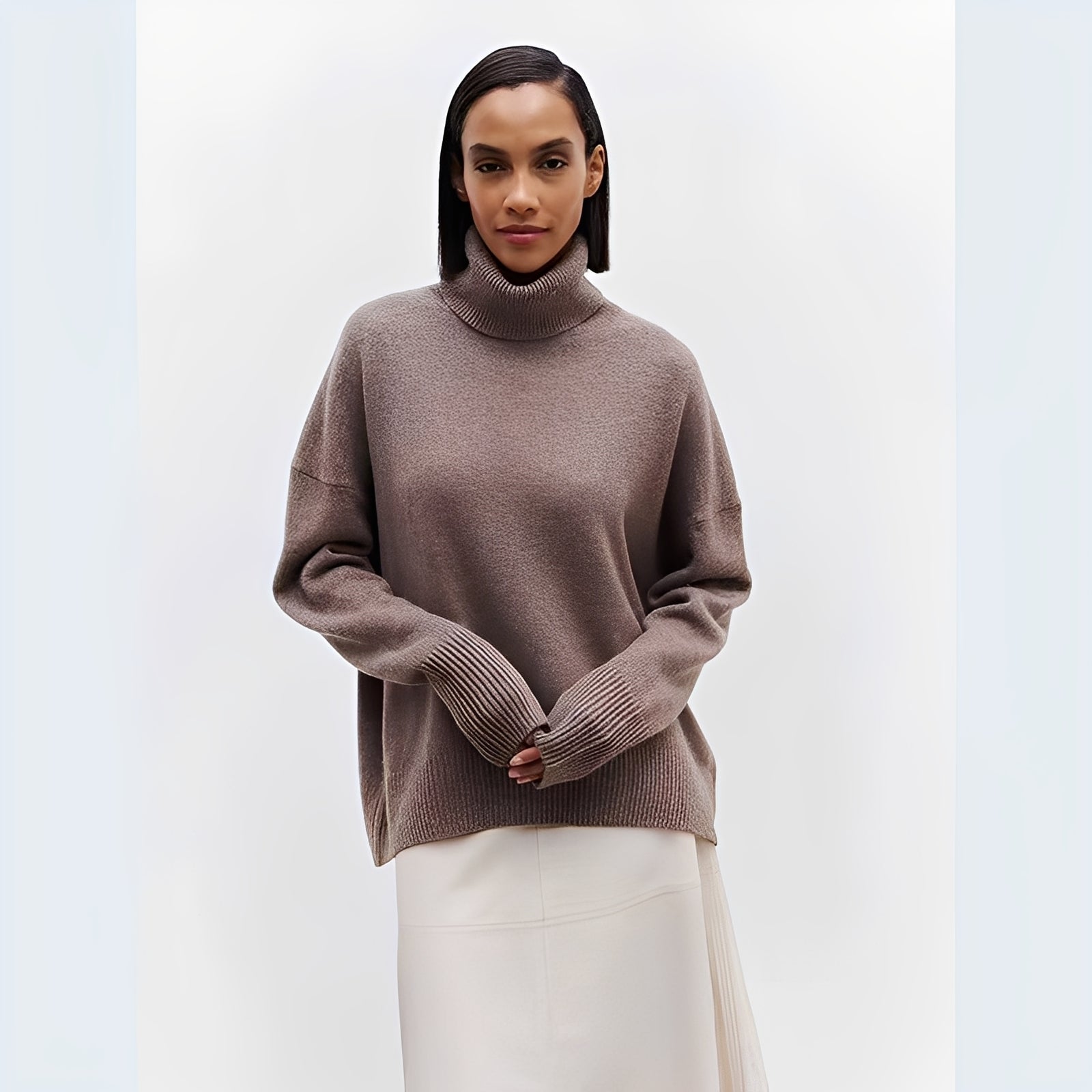 Pull à Col Roulé avec Coupe Ample pour Femme | Idéal pour Usage Quotidien