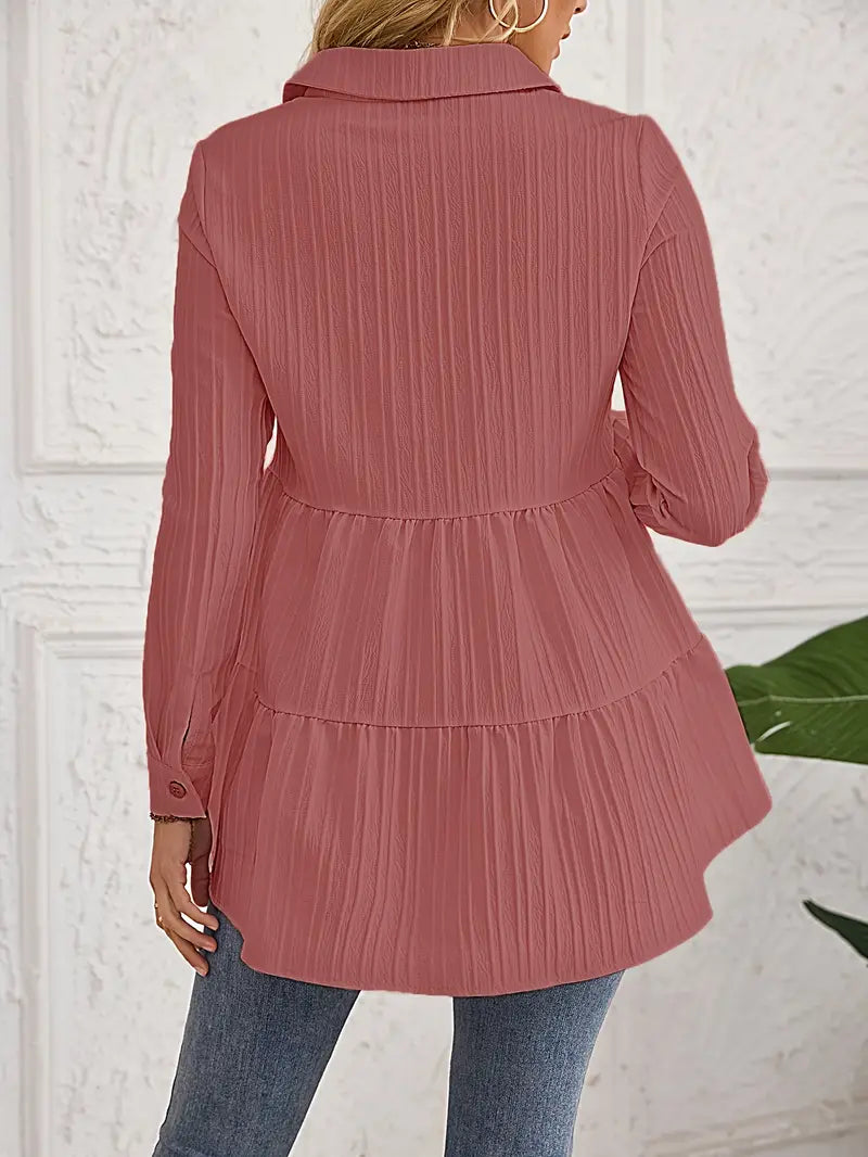 Chemise À Manches Longues Avec Fermeture Boutonnée Pour Femmes | Idéal Pour Travail Et Usage Quotidien