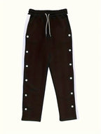 Pantalon Large avec Boutons Latéraux et Taille à Cordon pour Homme | Idéal pour un Usage Quotidien