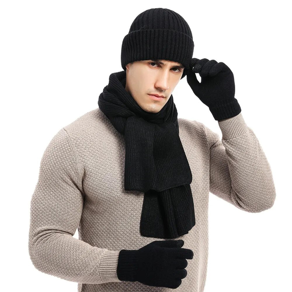 Ensemble D’Hiver avec Bonnet, Écharpe Et Gants pour Adultes | Idéal pour Les Journées Froides