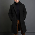 Manteau Long à Col Classique pour Homme | Idéal pour les Journées Fraîches