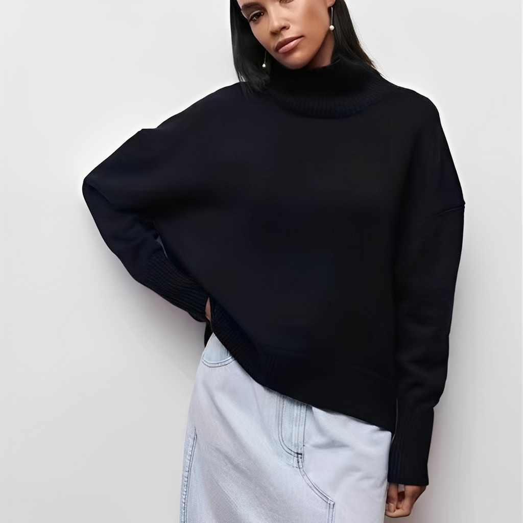 Pull à Col Roulé avec Coupe Ample pour Femme | Idéal pour Usage Quotidien
