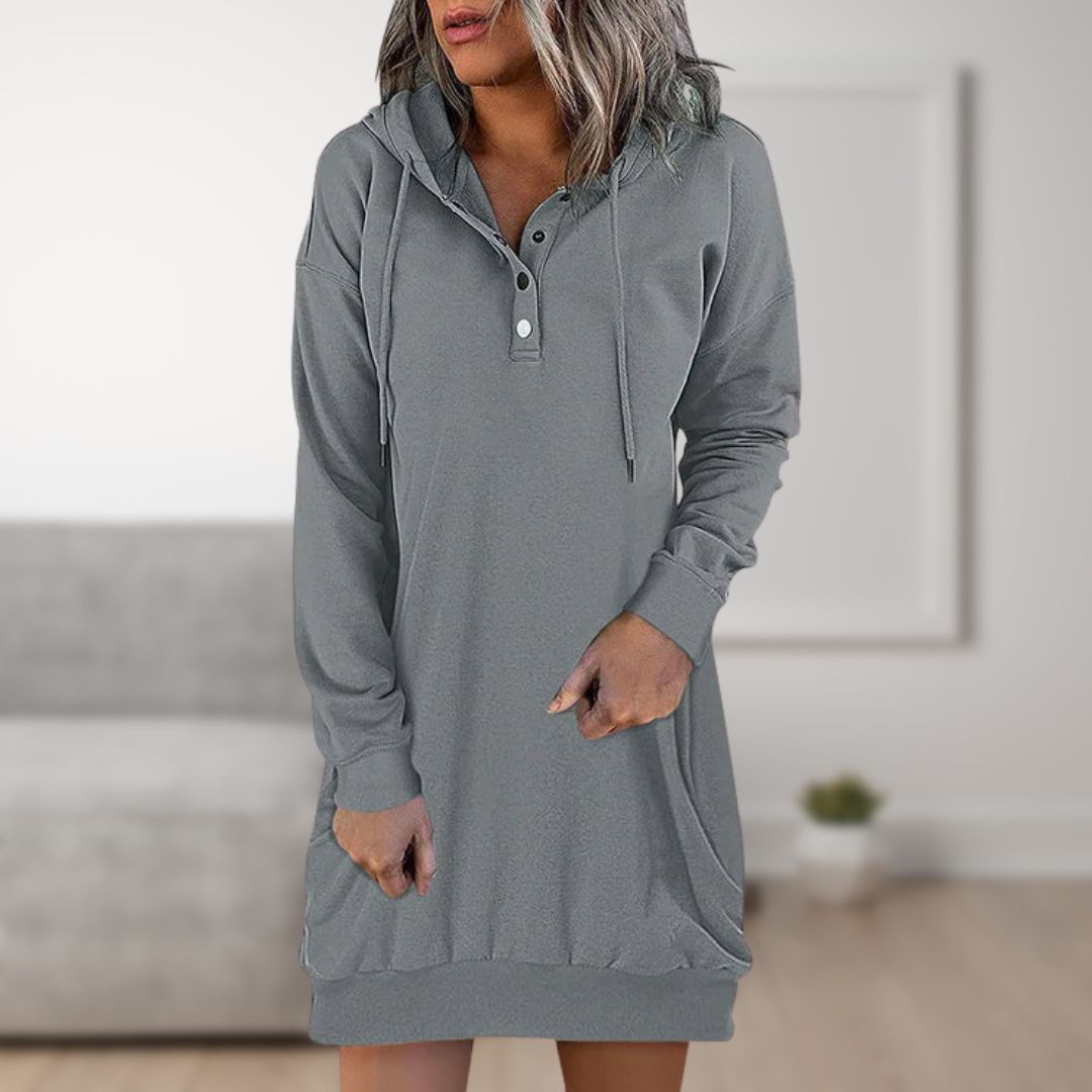Robe Pull À Capuche avec Boutons pour Adultes | Idéale pour Un Usage Quotidien