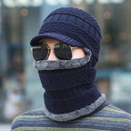 Bonnet Tricoté avec Visière et Cache-Cou pour Adulte | Idéal pour l’Hiver