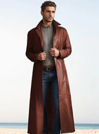 Manteau Long avec Revers Classiques pour Homme | Idéal pour un Usage Quotidien
