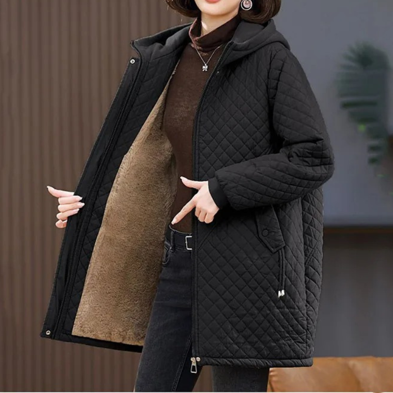 Veste Matelassée Avec Doublure Et Fermeture Zippée Pour Femme | Idéale Pour La Saison Automne-Hiver