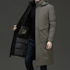 Parka Longue Matelassée À Capuche pour Hommes | Idéale pour Saison Froide